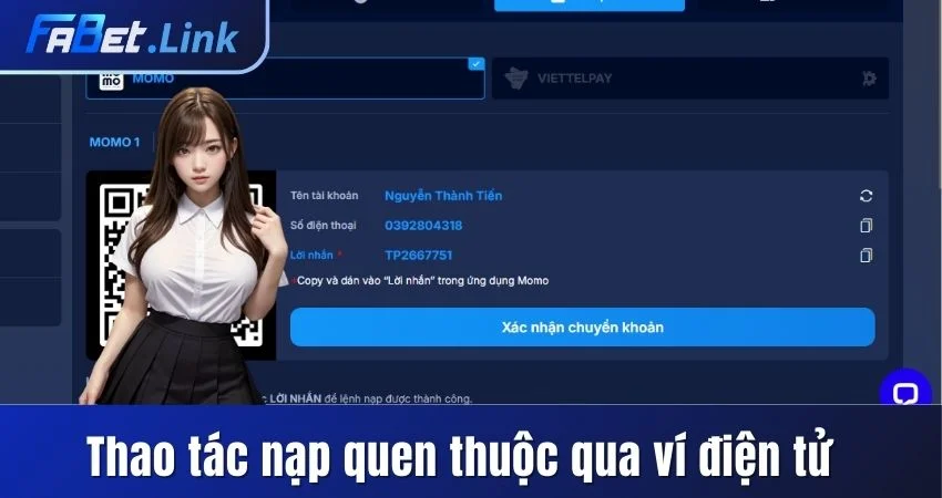 TỔNG HỢP 4 PHƯƠNG THỨC NẠP TIỀN FABET PHỔ BIẾN, TIỆN LỢI 5 THAO TÁC NẠP QUEN THUỘC QUA VÍ ĐIỆN TỬ